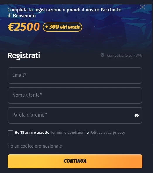 winshark casino registrati